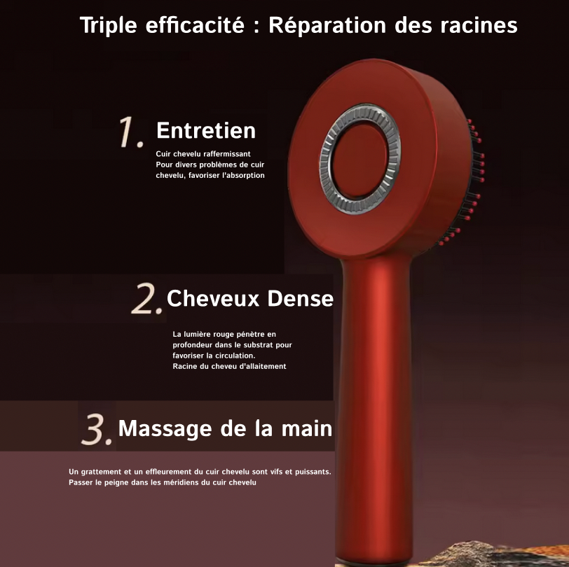 Peigne de massage à vibration électrique